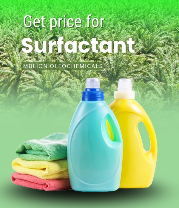 Surfactant price from Malaysia chemical market used in detergents cleaning products and personal care manufacturing